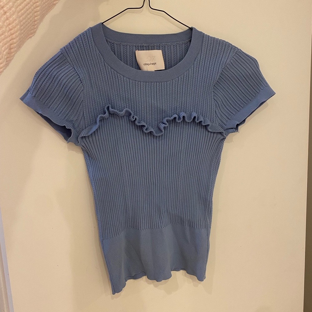 Cinq à Sept Ruffled Baby Tee